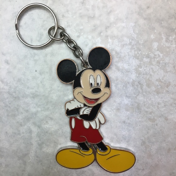 New MICKEY MOUSE LANYARD Mickey Rubber Charm Blue